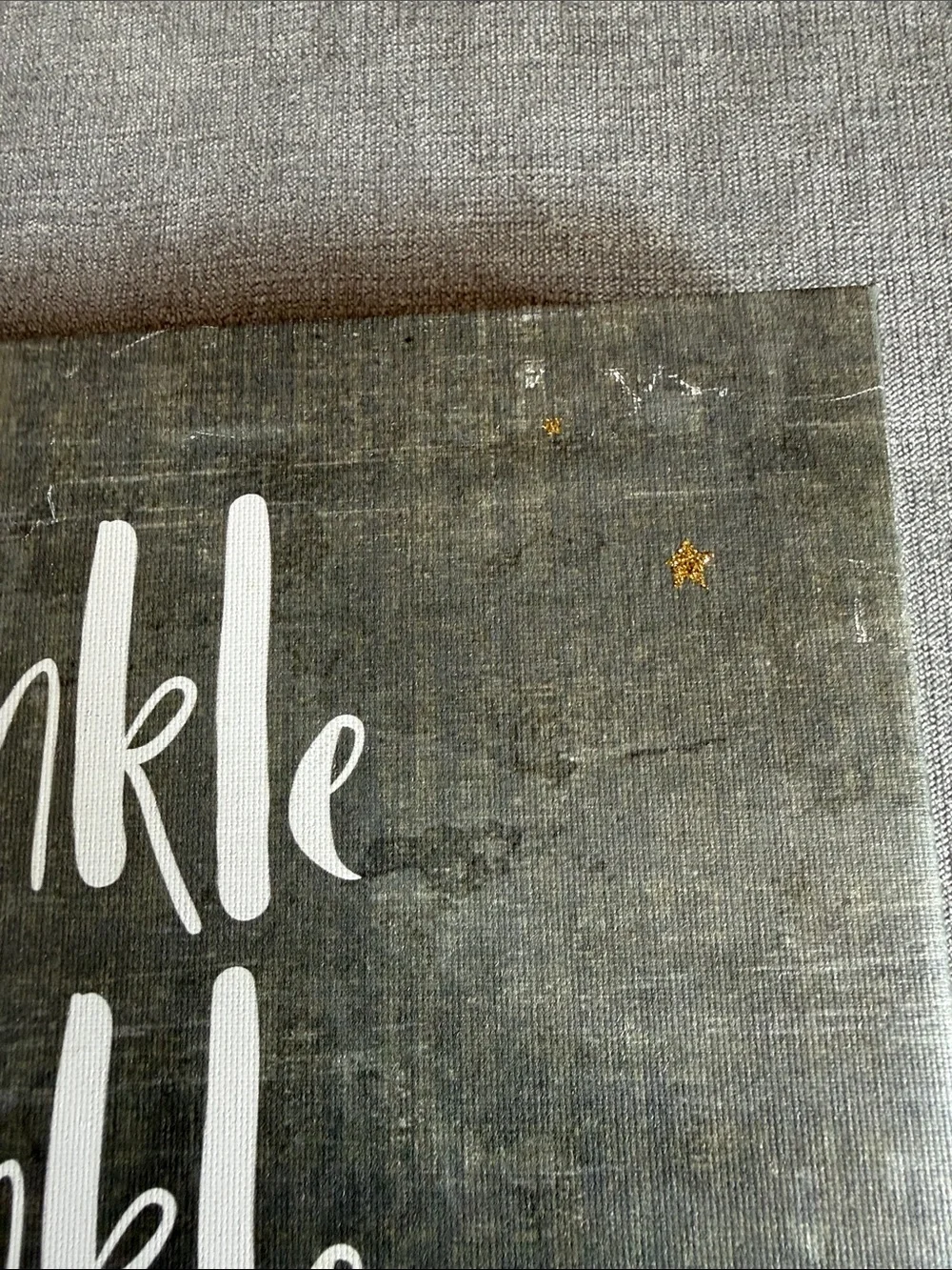 Cloud Island Twinkle Twinkle Little Nursery Wall Art - Black & Gold